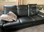 Wegens interieur verandering: zwart lederen zetels, Huis en Inrichting, Ophalen, Gebruikt, Rechte bank, Vierpersoons of meer