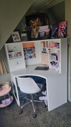 Wit hoekbureau MICKE van de Ikea, Huis en Inrichting, Ophalen, Gebruikt, Bureau