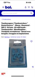 Dental Source Tandenragers Refill - Blauw, Ophalen of Verzenden, Nieuw, Overige typen