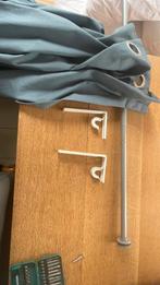 Gordijn incl rail en ophangsysteem Ikea, Ophalen of Verzenden, Zo goed als nieuw, Blauw, 200 cm of meer