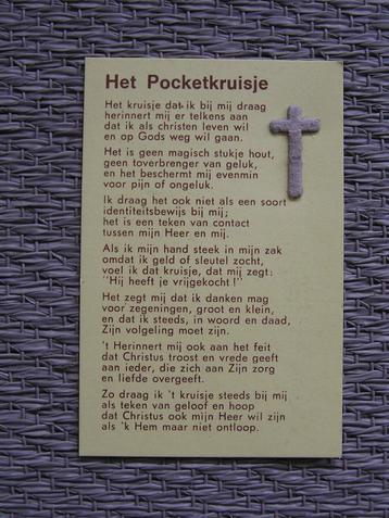 Het pocketkruisje. beschikbaar voor biedingen