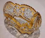 Amberkleurige grote glazen schaal Tsjechië, Ophalen of Verzenden