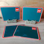 4 COCA COLA BORDJES EN 2 GOUDEN HOUDERTJES, Verzamelen, Verzenden, Gebruikt, Gebruiksvoorwerp