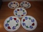 boerenbont sauskom en 5x schoteltjes servies boeren bont, Gebruikt, Ophalen of Verzenden, Kop(pen) en/of Schotel(s), Aardewerk