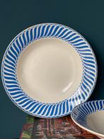 Sarreguemines Digoin Jacquot set vintage diepe borden blauw, Huis en Inrichting, Keuken | Servies, Verzenden, Porselein, Overige stijlen
