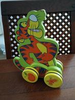 Disney Winnie de Poeh Teigetje trek figuurtje van hout., Ophalen of Verzenden, Winnie de Poeh of vrienden, Gebruikt, Beeldje of Figuurtje