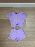 Tweedelige set van Wibra, croptop + short, maat 116 / 122, Meisje, Ophalen of Verzenden, Zo goed als nieuw, Setje