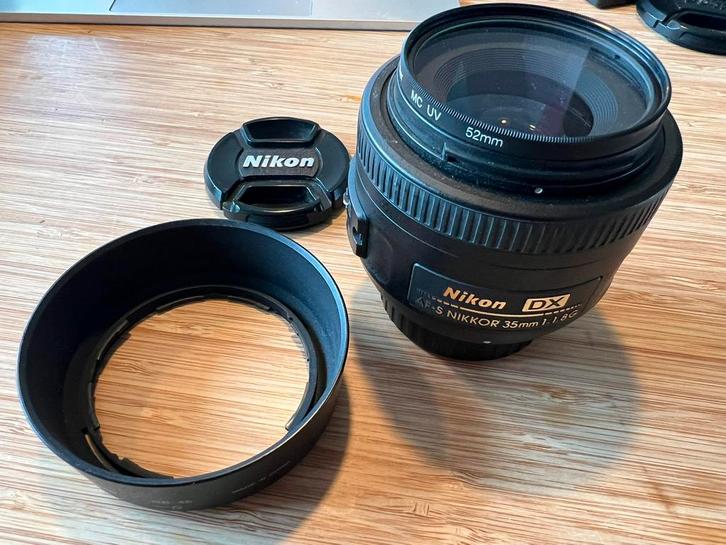 Nikon AF-S NIKKOR 35mm f/1.8G DX Prime Lens, incl UV Filter, Audio, Tv en Foto, Fotografie | Lenzen en Objectieven, Zo goed als nieuw