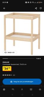 IKEA Sniglar Verschoontafel - Beuken/Wit, Kinderen en Baby's, Kinderkamer | Commodes en Kasten, Gebruikt, Minder dan 75 cm, 50 tot 70 cm