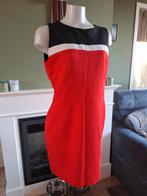 Caroline Biss dikker rood wit zwart jurk 44 gratis verz, Verzenden, Maat 46/48 (XL) of groter, Zo goed als nieuw, Knielengte