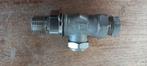 Voetventiel recht met knelset 1/2" x 15mm, Doe-het-zelf en Verbouw, Verwarming en Radiatoren, Ophalen of Verzenden, Gebruikt