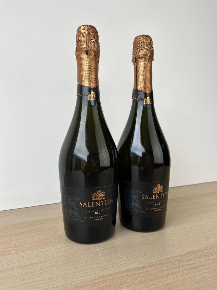 2x Salentein Sparkling Brut Cuvée Exceptionnelle, Verzamelen, Wijnen, Zo goed als nieuw, Overige typen, Zuid-Amerika, Vol, Ophalen of Verzenden