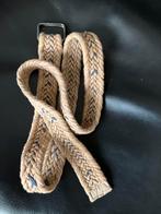 Z.g.a.n/bruin blauw gevlochten riem/ceintuur gesp, Kleding | Heren, Riemen en Ceinturen, 95 tot 105 cm, Bruin, Ophalen of Verzenden