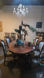 Barok eethoek 4 stoelen plus tafel, Huis en Inrichting, Complete eetkamers, Ophalen, Gebruikt, Hoeksehofstraat 8, Ellesmusic@hotmail.com