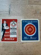 Wertha brouwerij Weert 2 etiketjes, Overige merken, Gebruikt, Ophalen of Verzenden