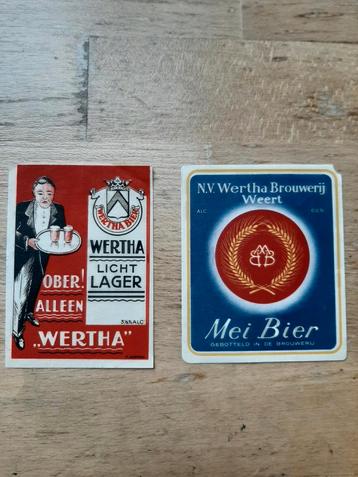 Wertha brouwerij Weert 2 etiketjes