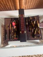 Ebel Solingen Luxe Manicure Set in Koffer, Gebruikt, Bruin, Ophalen of Verzenden, Handen en Nagels