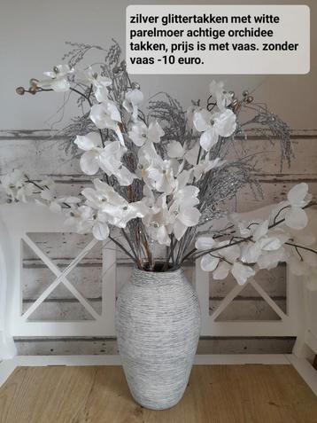 Kerst blingbling glitter kunstbloemen boeket met/zonder vaas beschikbaar voor biedingen