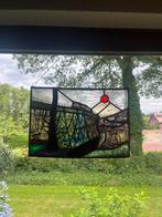 Glas in lood raampje, Ophalen of Verzenden, Zo goed als nieuw, Glas in lood, Minder dan 80 cm