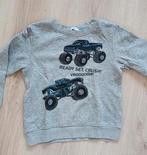 Sweater trui monstertrucks - maat 110 / 116, Trui of Vest, H&M, Ophalen of Verzenden, Zo goed als nieuw