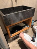 Te koop: natuurstenen wasbak, Ophalen, 50 tot 100 cm, Zo goed als nieuw, Minder dan 100 cm