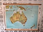 Australië en Nieuw Zeeland, Antiek en Kunst, Antiek | Schoolplaten, Ophalen, Aardrijkskunde