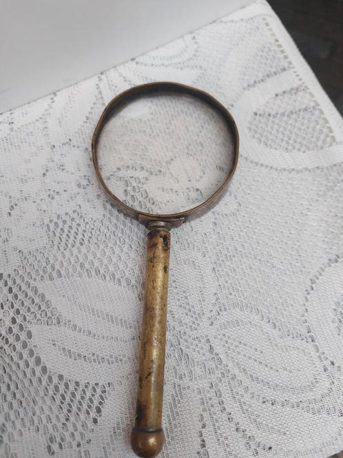 Mooie oude sleetse Franse loep, Hobby en Vrije tijd, Vergrootglazen, Loepen en Loeplampen, Gebruikt, Vergrootglas of Loep, Ophalen of Verzenden