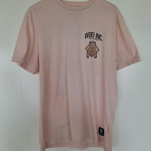 WOEI T-Shirt maat L - Zo Goed Als Nieuw, Kleding | Heren, T-shirts, Zo goed als nieuw, Maat 52/54 (L), Roze, Ophalen of Verzenden