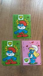 Stickers de smurfen 1984 3x, Ophalen of Verzenden, Zo goed als nieuw, Meerdere stickers