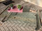 Glazen koffietafel 135x80cm, Ophalen, Gebruikt, 100 tot 150 cm, 50 tot 75 cm