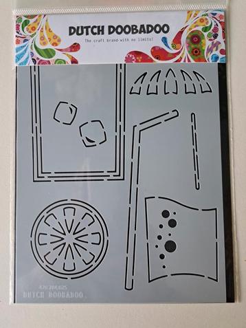 Dutch Doobadoo Cocktail Glas Stencil beschikbaar voor biedingen