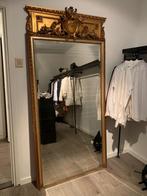Antiek Franse gouden spiegel gips en hout, Antiek en Kunst, Antiek | Spiegels, Minder dan 100 cm, Rechthoekig, Ophalen of Verzenden