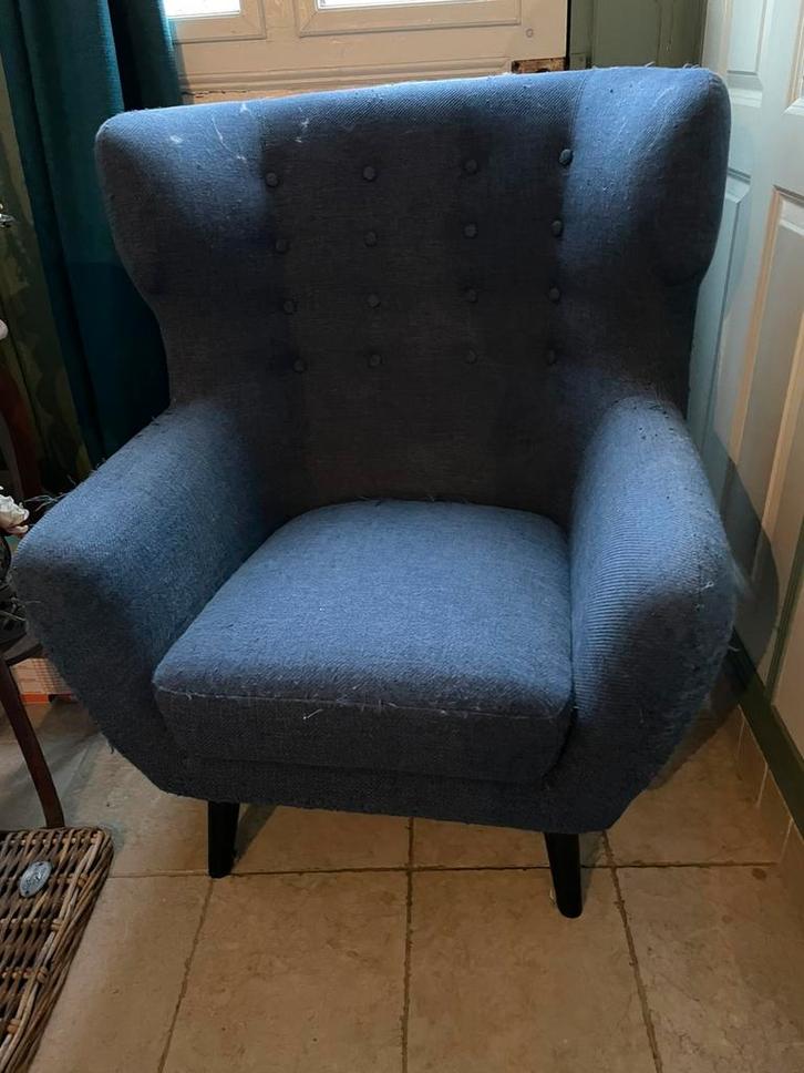 Grote stoel/ fauteuil (lees goed!), Huis en Inrichting, Fauteuils, Gebruikt, Stof, 75 tot 100 cm, 75 tot 100 cm, Ophalen
