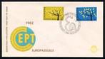 Nederland FDC E53 Zonder Adres Europazegels 1962, Ophalen of Verzenden, Onbeschreven, Nederland