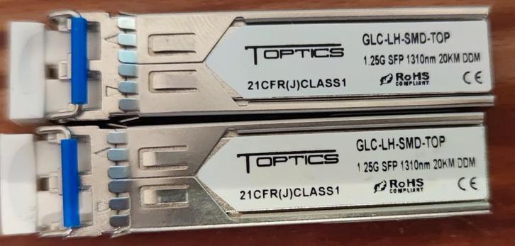 2x TS Optics GLC-LH-SMD-TOP SFP Modules, Telecommunicatie, Datacommunicatie en VoIP, Gebruikt, Verzenden