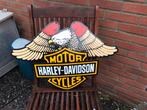 Harley Davidson emaille reclamebord, Ophalen of Verzenden, Gebruikt, Reclamebord