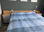 Mooi groot bed (200x280) met nachtkastjes en lampjes, Huis en Inrichting, Ophalen, Tweepersoons, Zo goed als nieuw, Overige maten