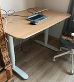 Elektrisch zit-sta bureau, 120x80 cm, IKEA, Huis en Inrichting, Bureaus, Ophalen, Elektrisch, Zo goed als nieuw