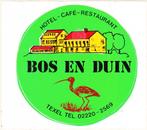 Sticker horeca restaurant Bos en Duin Texel, Verzenden, Zo goed als nieuw, Overige typen