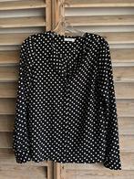 Pieces polkadot blouse, Zwart, Ophalen of Verzenden, Zo goed als nieuw, Maat 34 (XS) of kleiner