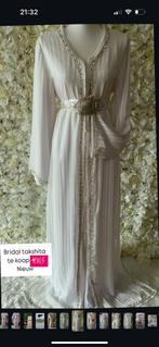 Bridal takshita wit met steentjss, Ophalen of Verzenden, Zo goed als nieuw, Wit, Trouwjurk