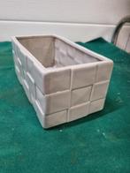 bloembak grijs aardewerk geblokt, Tuin en Terras, Ophalen of Verzenden, 'T Olde Gre-j, Info@toldegrej.nl, Endepoelstraat 20f Didam