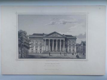 131 / Paleis van Justitie Leeuwarden  Staalgravure uit 1860 beschikbaar voor biedingen