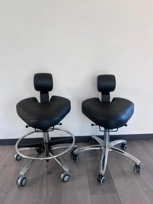 Tandarts l BQE zwart l Tandarts stoel l assistente stoel, Huis en Inrichting, Krukjes, Zo goed als nieuw, Ophalen of Verzenden