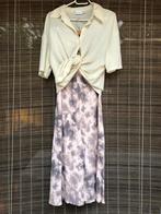 Rok Asos, mt 38, viscose, pastel grijs en creme, Maat 38/40 (M), Ophalen of Verzenden, Zo goed als nieuw, Grijs