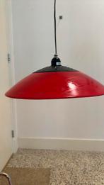 Vintage Zwart Rood Metaal Hanglamp Space Age, Huis en Inrichting, Lampen | Hanglampen, Minder dan 50 cm, Gebruikt, Ophalen of Verzenden