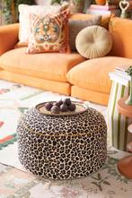 2x Sissy-Boy Leopard Print Poufs – Great Deal! Barely Used, Huis en Inrichting, Ophalen, Rond, Nieuw, 75 tot 100 cm