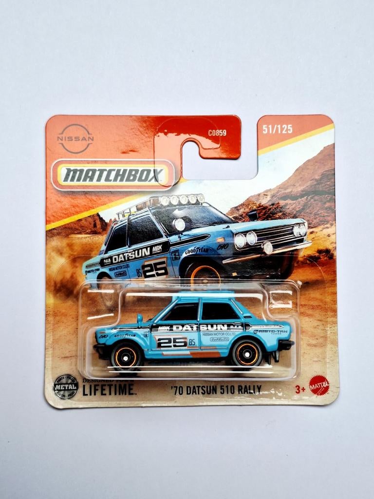 Matchbox 2024  '70 DATSUN 510 RALLY, Hobby en Vrije tijd, Modelauto's | Overige schalen, Ophalen of Verzenden, Nieuw, Auto