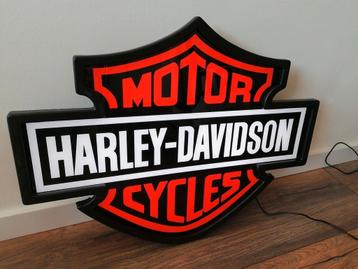 Harley lichtreclame  61 x 52 cm  75 x 20 cm  beschikbaar voor biedingen