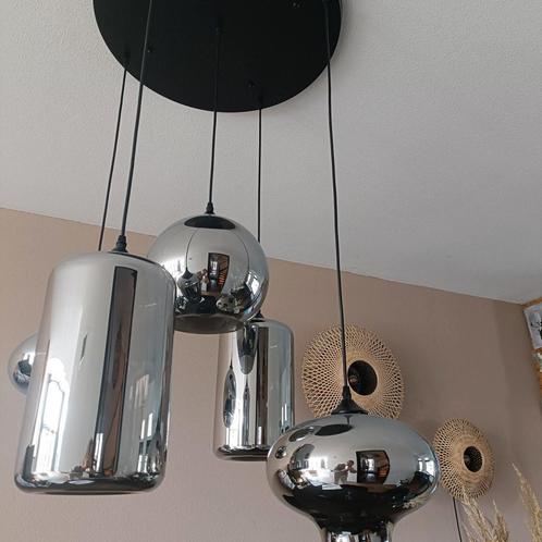 Hanglamp smoke glas, Huis en Inrichting, Lampen | Hanglampen, Zo goed als nieuw, Minder dan 50 cm, Glas, Ophalen of Verzenden